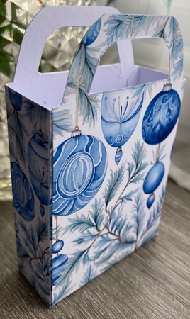 Blue Christmas themed gift bag 13 by Kym Barry