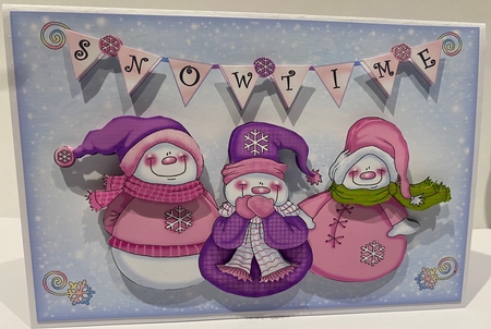 Happy Snowmen Trio  by Kym Barry