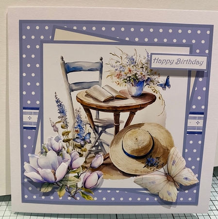 Reading in the garden 7x7 by Kym Barry