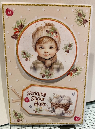 Winter Boy Topper Card by Kym Barry