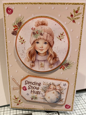 Winter Girl Topper Card by Kym Barry