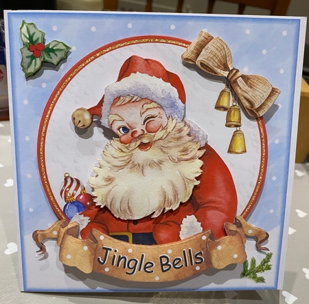Santa Jingle Bells Card by Kym Barry
