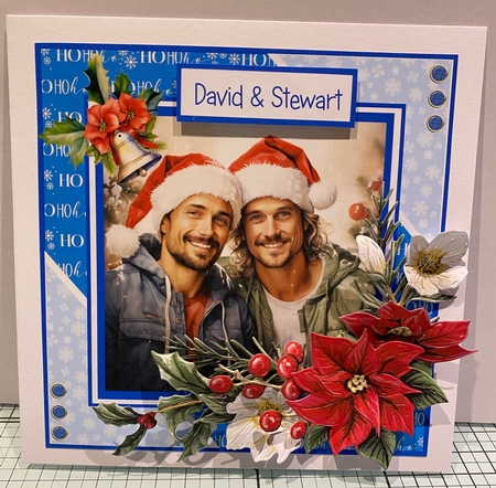 Two Special Guys at Christmas 8x8 Quick Card - Design 6 by Kym Barry