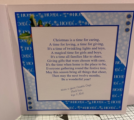 Two Special Guys at Christmas 8x8 Quick Card - Design 6 by Kym Barry