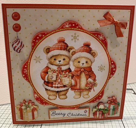 Christmas Bears Topper Card by Kym Barry