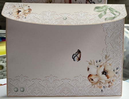 Floral Cross Sympathy Card by Kym Barry