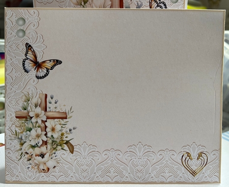 Floral Cross Sympathy Card by Kym Barry