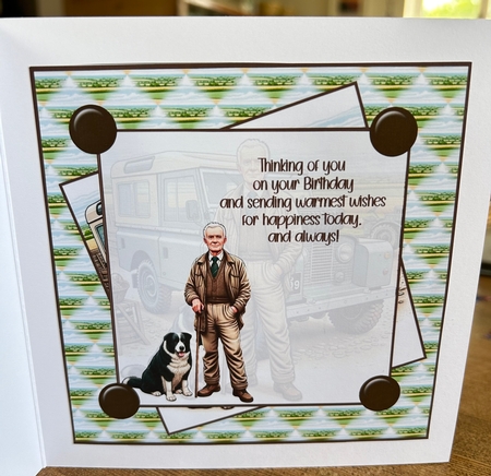 One man and his dog 7x7 by Kym Barry