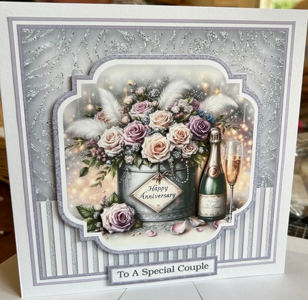 8x8 Anniversary Buckets Topper 4 - Card Front, Gift Tag & Sentiments  by Kym Barry