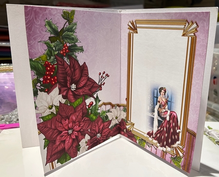 Art Deco Lady Christmas Lola Dark Pink Insert by Kym Barry