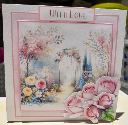 Rose Garden Cards 4 to make. Decoupage, sentiments and inserts by Kym Barry