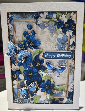Butterfly Blossom Dark Blue Insert by Kym Barry