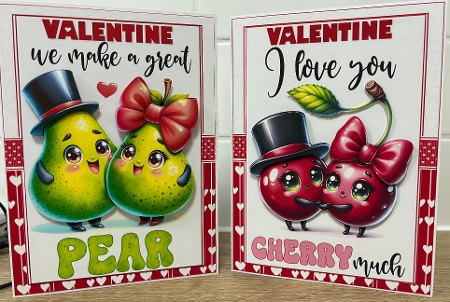 A5 Fun fruity Valentine choice of four mini kit by Kym Barry