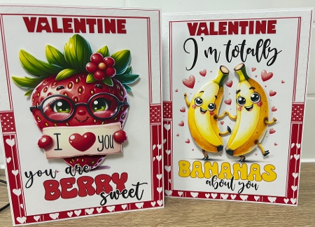 A5 Fun fruity Valentine choice of four mini kit by Kym Barry