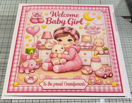 Welcome baby girl 7x7 by Kym Barry