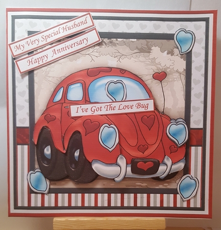 Love Bug 8x8 Decoupage Mini Kit Valentines Anniversary Etc Featured Gallery Photo