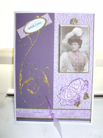 Vintage Lady in Pink with Lace by Kym Pendered