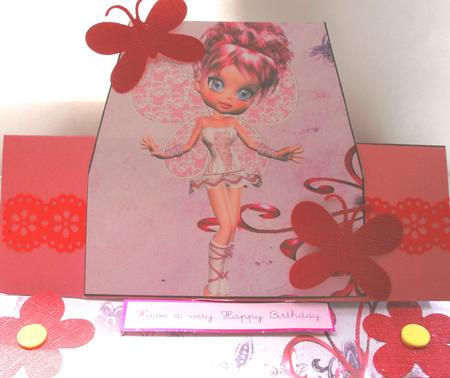 Lou Lou Fairy Handbag Card by Kym Pendered