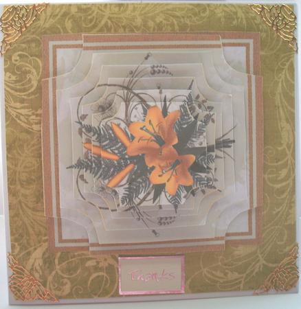 Yellow Floral Topper with Shaped Pyramid by Kym Pendered