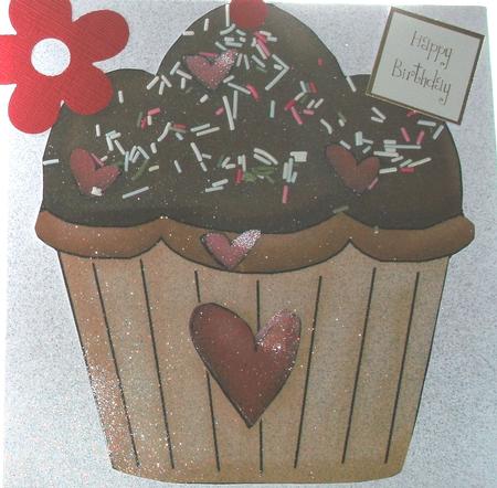 Chocolate Cake Shaped Card by Kym Pendered