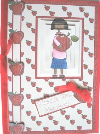 Ethnic Girl Thank You Teacher Card Front by Kym Pendered