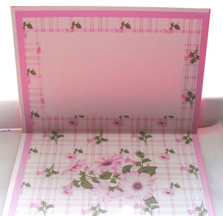 Pink Petunia Card Insert by Kym Pendered