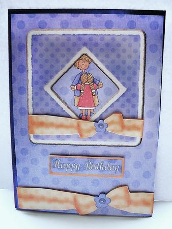 Special Woman Decoupage Card Front by Kym Pendered