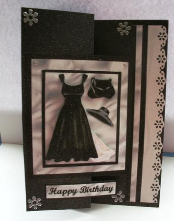 Black, White and Satin Ladies Fashion Decoupage Design by Kym Pendered