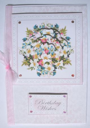 Apple Blossom Pomander on Pink Lace by Kym Pendered