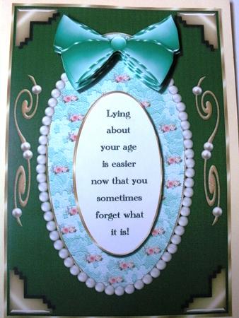 Birthday Humor Card Topper by Kym Pendered