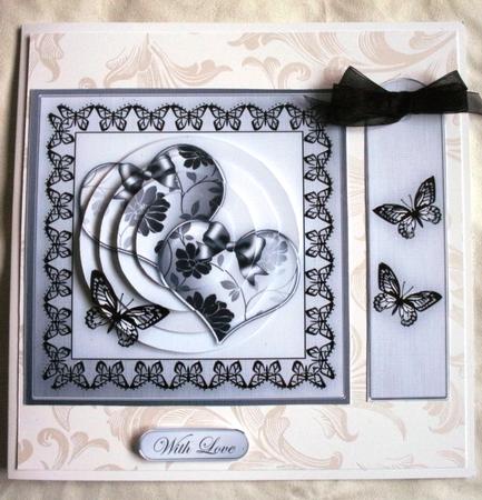 Elegant Romance Quick Card with Circle Pyramage Topper by Kym Pendered