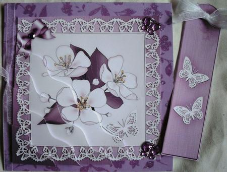 Apple Blossom Quick Card Wavy Corner Side Stacker Topper by Kym Pendered