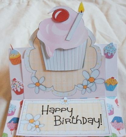 Birthday Cupcake Easel Card by Kym Pendered