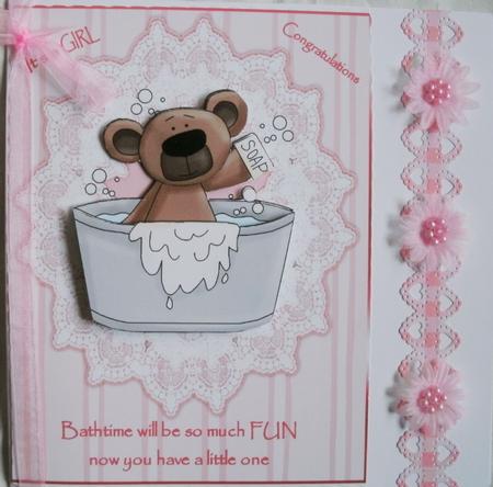 Bathtime Fun Welcome Baby Girl by Kym Pendered