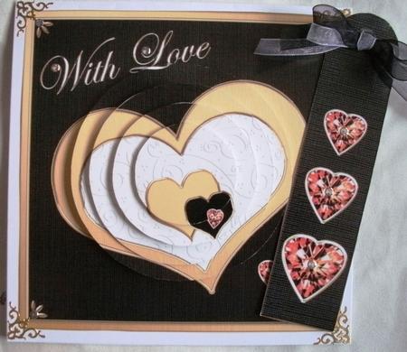 Elegant Hearts Quick Card with Circle Pyramage by Kym Pendered