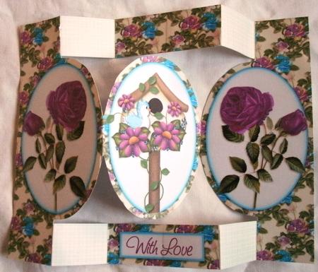 Feminine Flower Garden - Oval Pop Out Card by Kym Pendered