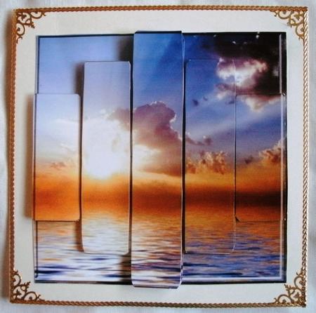 Panelled Sunset Over the Sea by Kym Pendered