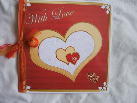 Elegant Hearts 8 x 8 Quick Card Topper by Kym Pendered