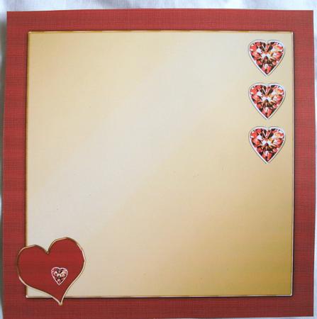 Elegant Hearts Matching 8 x 8 Insert Panel and Greetings by Kym Pendered