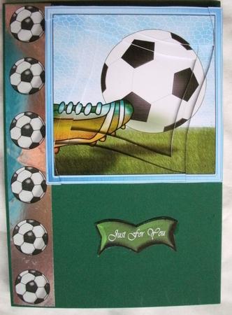Football Quick Card with Wavy Spiral Side Stacker by Kym Pendered