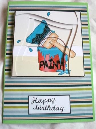 DIY Quick Card with Wavy Spiral Side Stacker by Kym Pendered