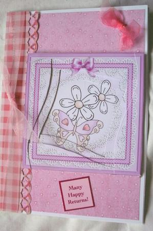 Fluttery Butterfly Quick Card with Wavy Spiral Side Stacker by Kym Pendered