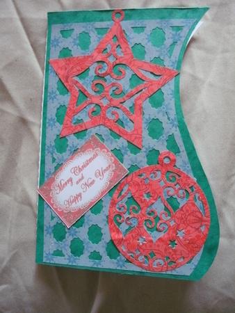 S Shaped Card With Lattice Overlay by Kym Pendered