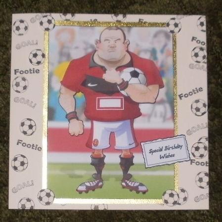 Red, Black and White Footballer Dude Ii A4. by Kym Upshaw