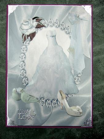Beautiful Brides Dress in Diamond Frame by Laraine Spink