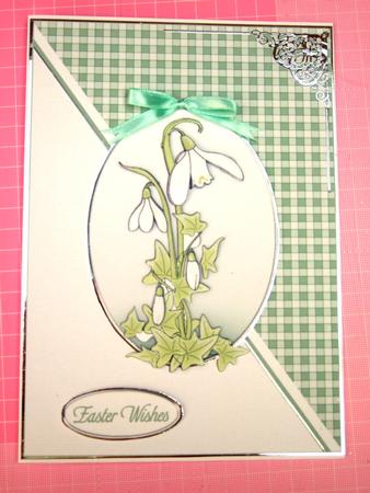 Snowdrops Quick Card with Decoupage by Laraine Spink