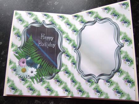 Floral, Fern and Butterfly Insert by Laraine Spink
