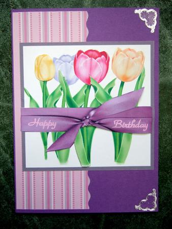 Tulips & Ribbon by Laraine Spink