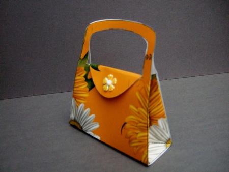 Gerberas 3D Handbag Shaped Gift Box by Laraine Spink
