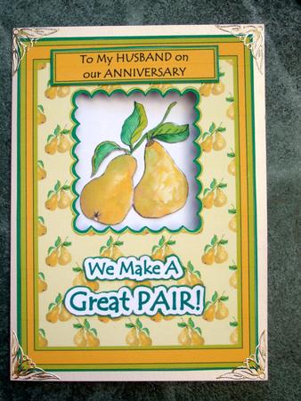 We Make a Great Pair! - Husband Anniversary Card Front by Laraine Spink